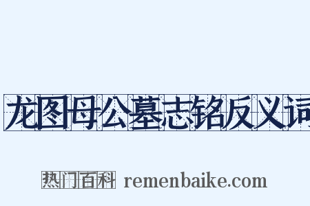 龙图母公墓志铭反义词是什么意思的图片